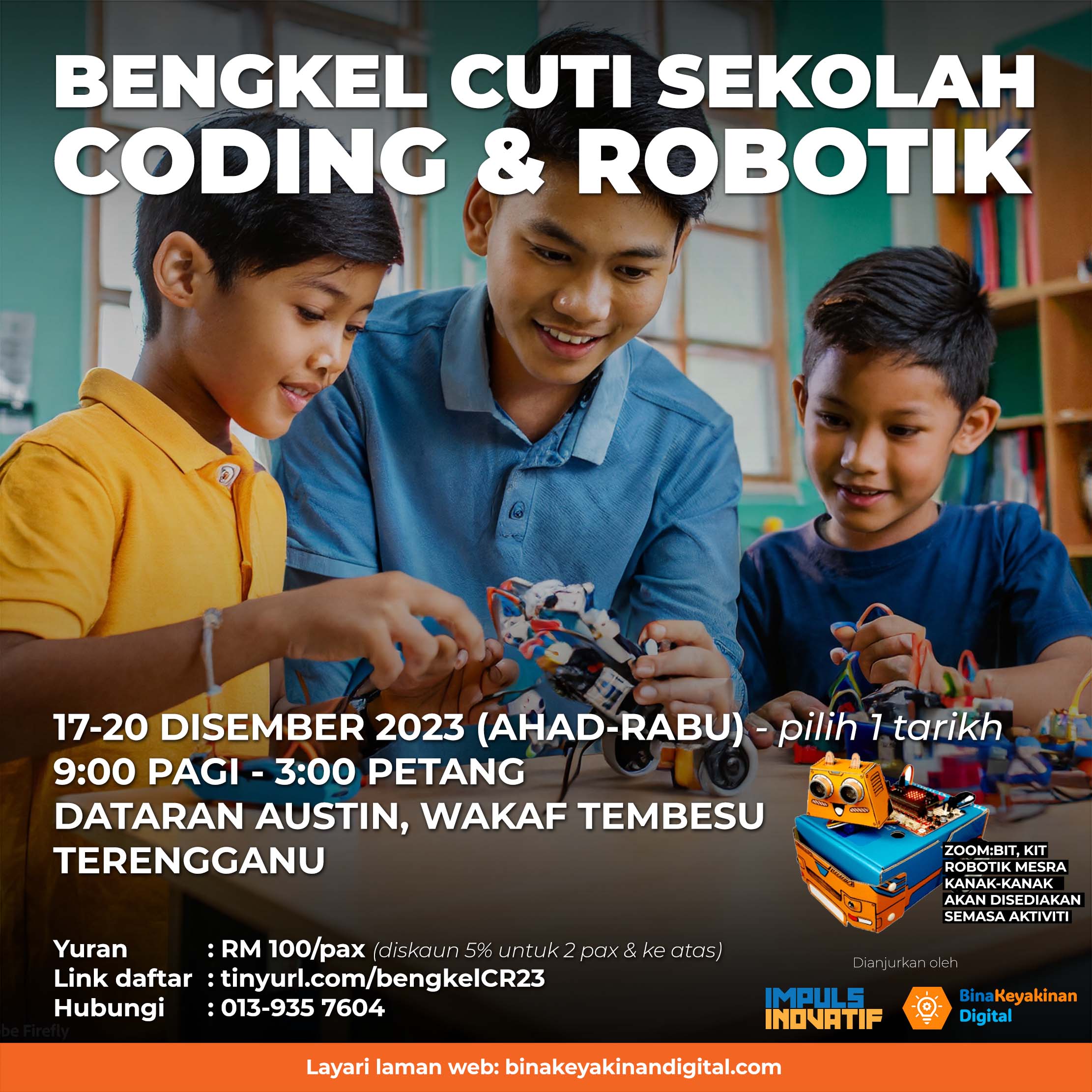 Bengkel Coding & Robotik Cuti Sekolah Disember 2023